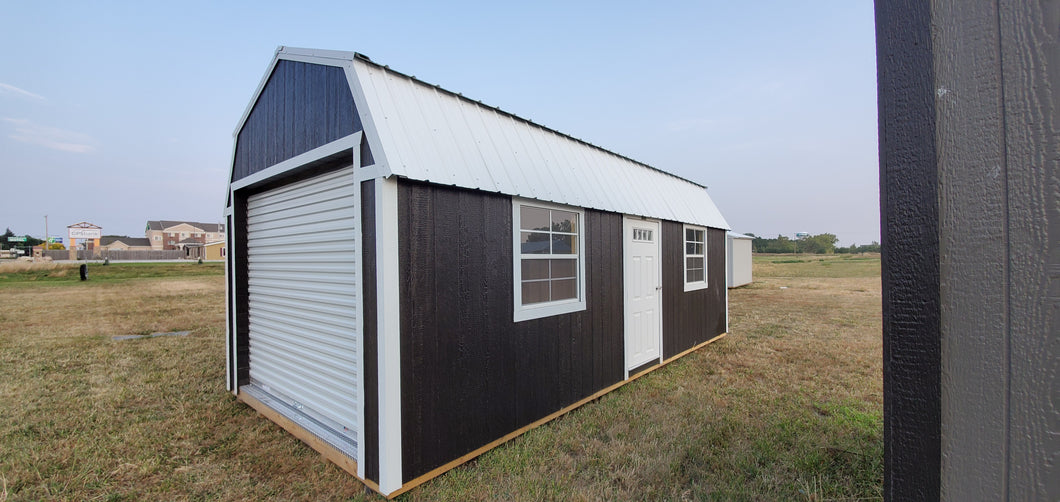 Order 1 Like this!!    12x24 Lofted Garage with two 3x3 windows, roll up door, walk-in door, and upgraded flooring